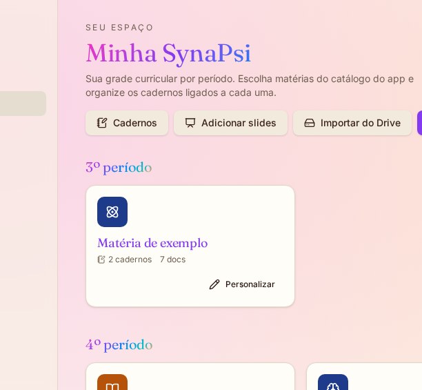 Tela real de Minha SynaPsi no app SynaPsi